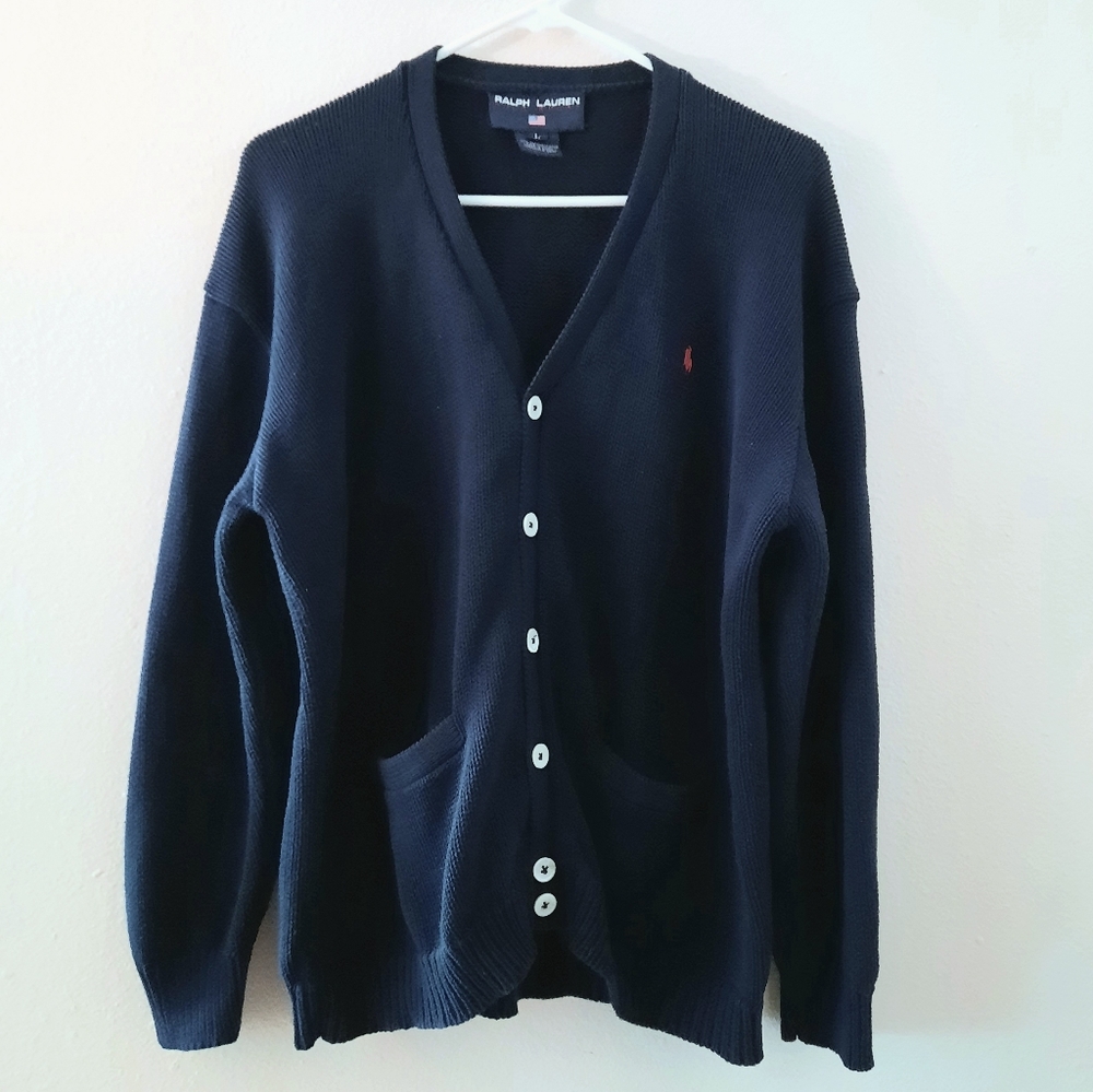 Vtg Ralph Lauren Polo Sport Cardigan Sweater